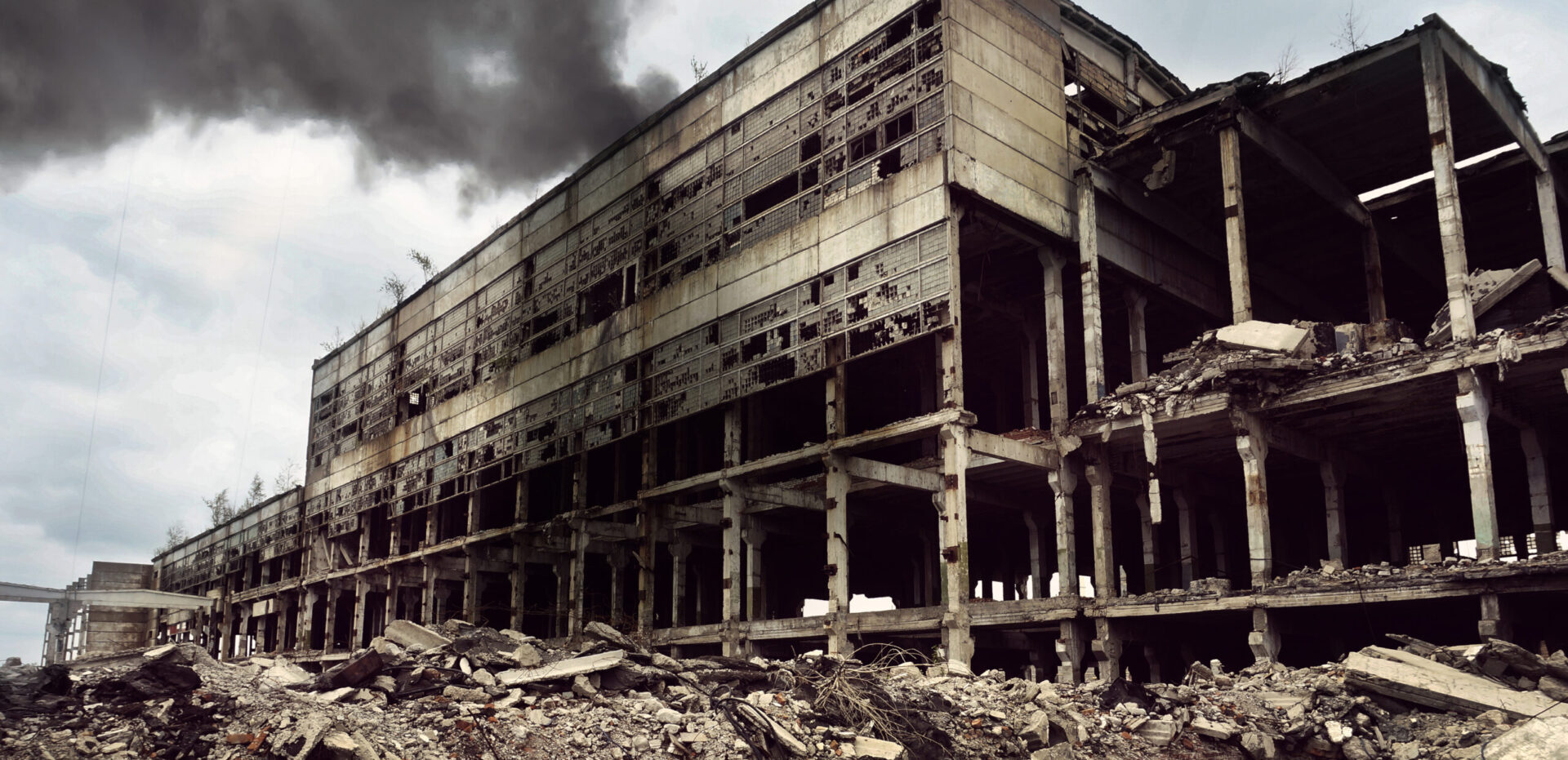 Fire destroyed the factory building